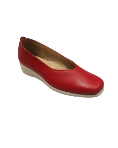 Zapato de mujer cómodo color rojo