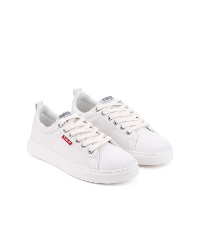 Deportivas de lona color blanco urbanas de mujer