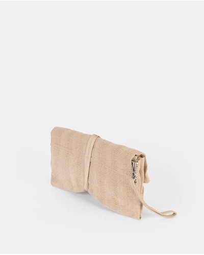 Bolso de mano color off con hebilla de Pepel Moll