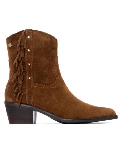 Botín Carmela tacón color cuero