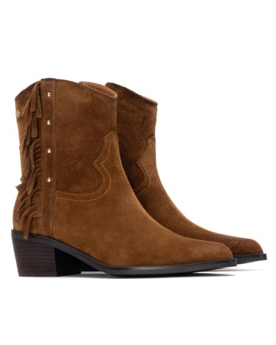 Botín Carmela tacón color cuero