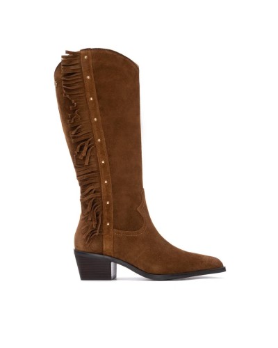 Bota Carmela tacón color cuero