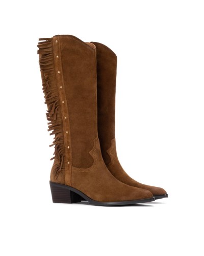 Bota Carmela tacón color cuero