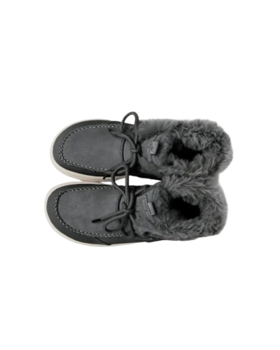 Botín Deportivo cómoda de piel color gris