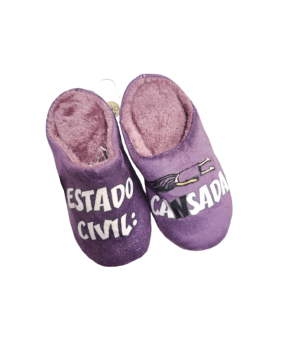 Zapatilla de Casa con mensaje