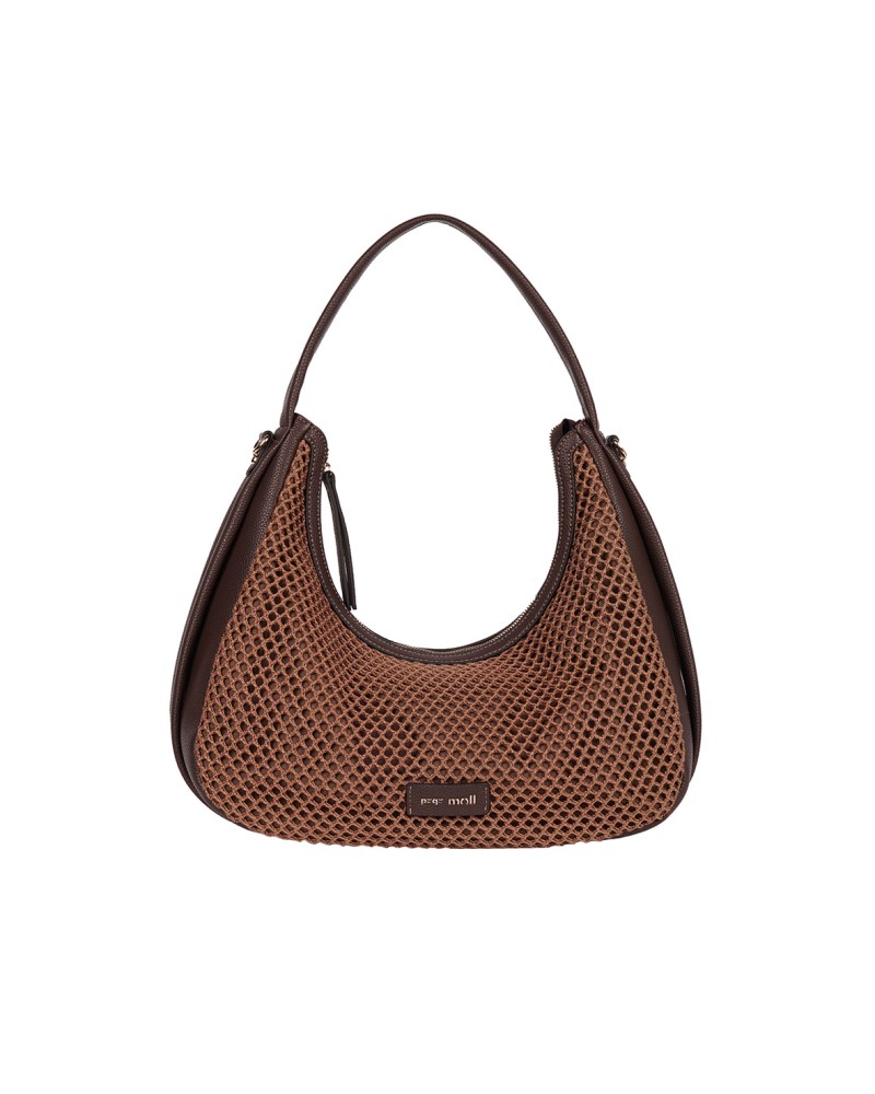 Bolso color marrón de Pepe Moll tamaño mediano con forma de góndola