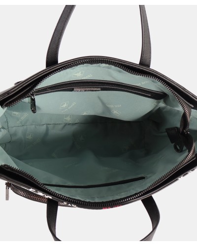 Bolso color negro  con print de Pepe Moll tamaño pequeño