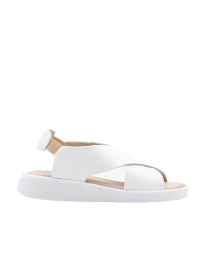 Sandalia cómoda de verano color blanco y para ponerlo con elástico