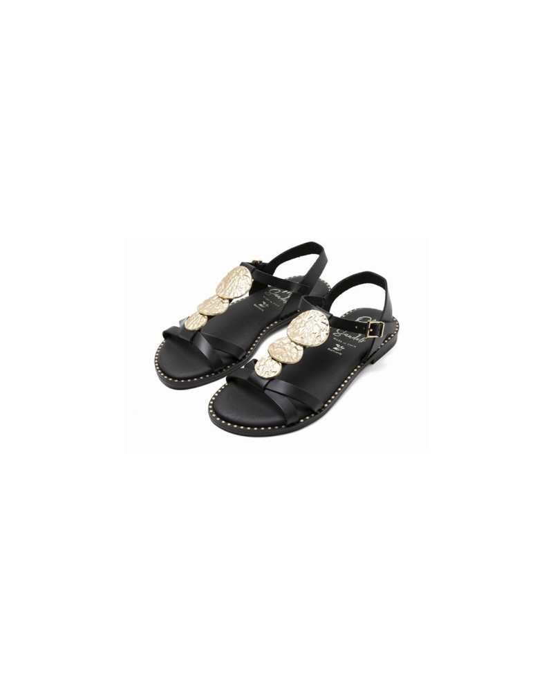 Sandalia Oh My Sandals negra plana