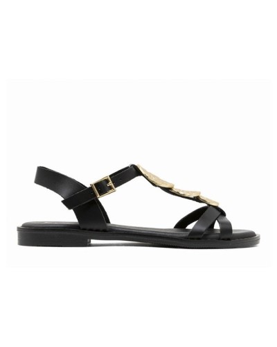 Sandalia Oh My Sandals negra plana