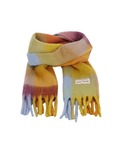 BUFANDA MULTI tonos mostaza